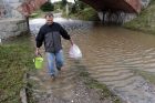 Patvinęs Smeltalės upelis Patvinęs Smeltalės upelis